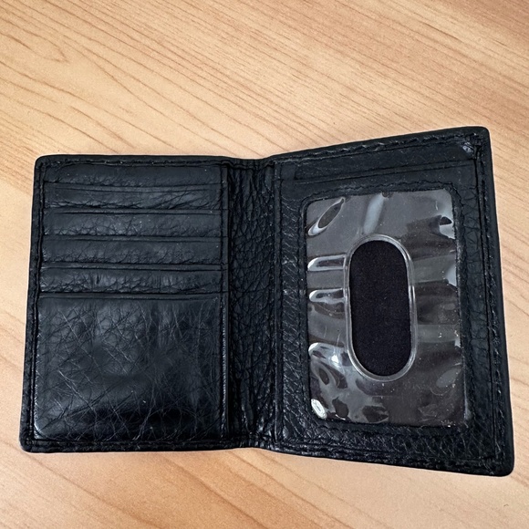 Roots Black Leather Card Wallet - Picture 3 of 5